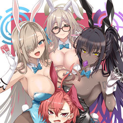 This is a pixiv picture whose title is ハニバニ.