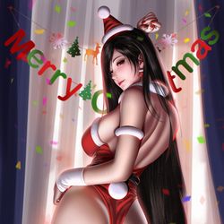 This is a pixiv picture whose title is Christmas Tifa.