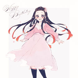 This is a pixiv picture whose title is 竈門禰󠄀豆子誕生祭2021.