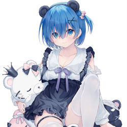 This is a pixiv picture whose title is クマミミレム💙.