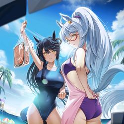 This is a pixiv picture whose title is 夏合宿後のお休みタイム.