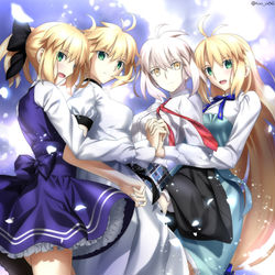 This is a pixiv picture whose title is 型月詰め.