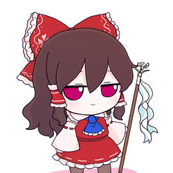 This is a pixiv picture whose title is 花映塚ふも霊夢.