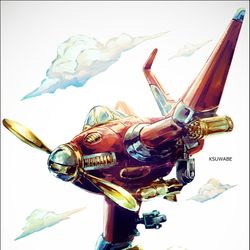 This is a pixiv picture whose title is エアロスミス.