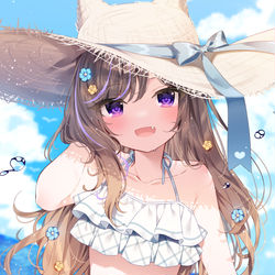 This is a pixiv picture whose title is 海！.