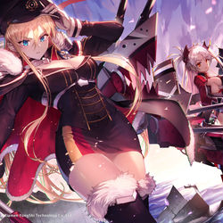 This is a pixiv picture whose title is ビスマルク&オイゲン.