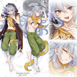 This is a pixiv picture whose title is レザーくん抱き枕.