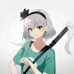 This is a pixiv picture whose title is 魂魄妖夢.