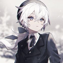 This is a pixiv picture whose title is 追想の冬.