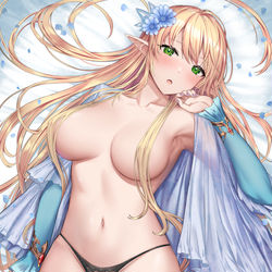 This is a pixiv picture whose title is 2021描き納めエルフさん.