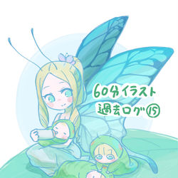 This is a pixiv picture whose title is 60分イラスト⑮-9月分.