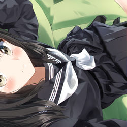 This is a pixiv picture whose title is 「私んちは緊張する？」.