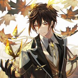 This is a pixiv picture whose title is 鍾離先生お誕生日おめでとうございます！.