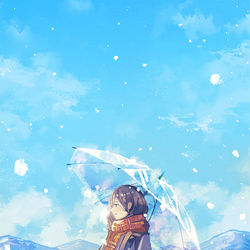 This is a pixiv picture whose title is 結びの白雪.