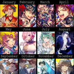 This is a pixiv picture whose title is 2021.