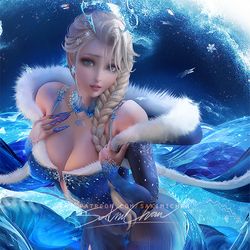This is a pixiv picture whose title is 雪の王女.