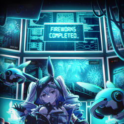 This is a pixiv picture whose title is Haxxor Bunny.