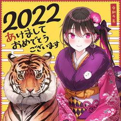 This is a pixiv picture whose title is 2022年.
