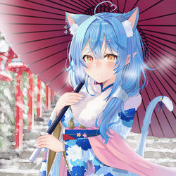 This is a pixiv picture whose title is 雪花ラミィ.