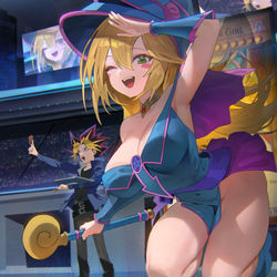 This is a pixiv picture whose title is Black Magician Girl.