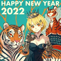 This is a pixiv picture whose title is HAPPY NEW YEAR 2022.