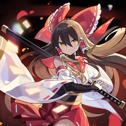This is a pixiv picture whose title is 刀霊夢.
