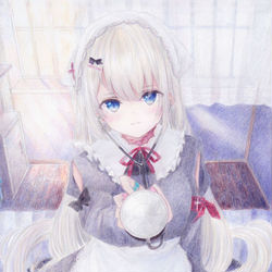 This is a pixiv picture whose title is 聴かせて下さい.