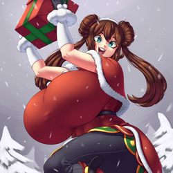 This is a pixiv picture whose title is Christmas Rosa.