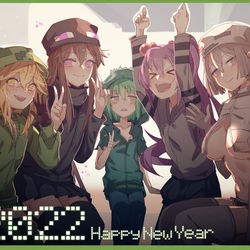 This is a pixiv picture whose title is マイクラのハッピーニューイヤー2022.