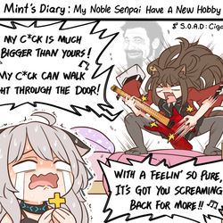 This is a pixiv picture whose title is Skyfire & Mint.