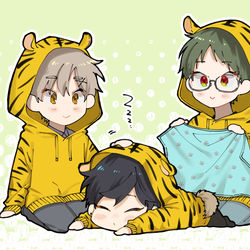 This is a pixiv picture whose title is 【創作BL】あけましておめでとうございます+ネットプリント.