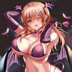 This is a pixiv picture whose title is 悪魔っ娘.
