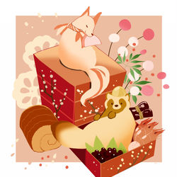 This is a pixiv picture whose title is おせち.