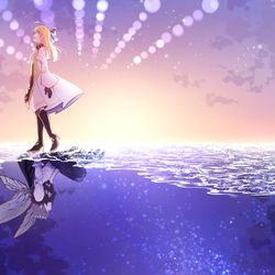 This is a pixiv picture whose title is 日與夜.