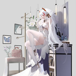 This is a pixiv picture whose title is 欧根花嫁.