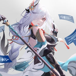 This is a pixiv picture whose title is 申鹤.