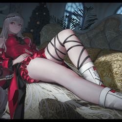 This is a pixiv picture whose title is 斯卡蒂的圣诞节.