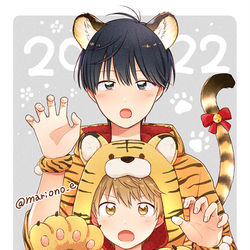 This is a pixiv picture whose title is 【創作BL】好きです、先輩 log①.