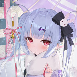 This is a pixiv picture whose title is 「二人のお守り…」.