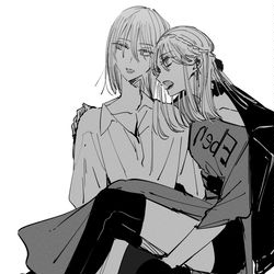 This is a pixiv picture whose title is モノクロ詰め.
