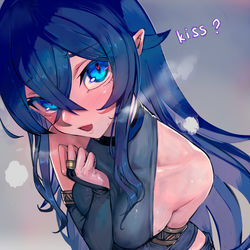 This is a pixiv picture whose title is 「ねぇ、チューしよ？」.