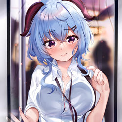 This is a pixiv picture whose title is 甘雨.