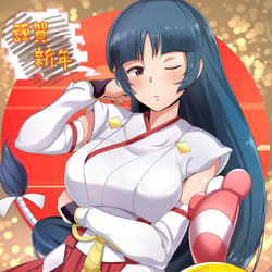 This is a pixiv picture whose title is 巫女ナツメ.