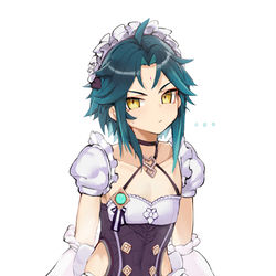 This is a pixiv picture whose title is 青色仙人小姐.