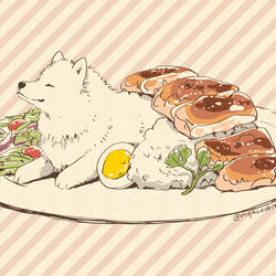 This is a pixiv picture whose title is ワンコインランチです 21〜22.