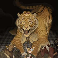 This is a pixiv picture whose title is 虎の威～を～借りたいな♪.