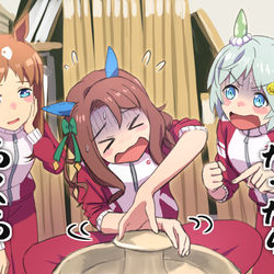 This is a pixiv picture whose title is ウマ娘どうでしょう夏野菜スペシャル.
