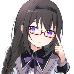 This is a pixiv picture whose title is 眼鏡ほむほむ.