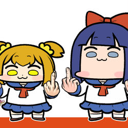 This is a pixiv picture whose title is ポプテピピック.
