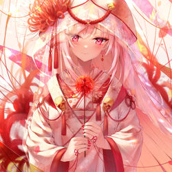 This is a pixiv picture whose title is 白無垢.